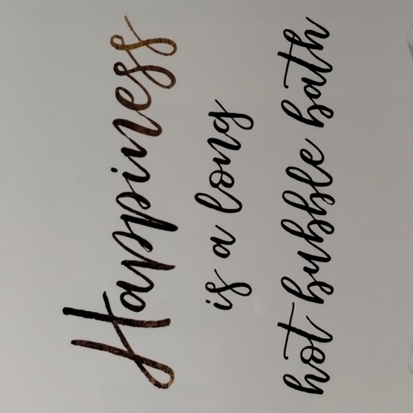 Home Designs "Happiness Is A Long Hot Bubble Bath" LV Tub Wall Picture - Picture 2 of 4